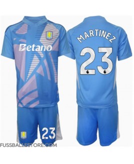 Günstige Aston Villa Emiliano Martinez #23 Torwart 3rd trikot Kinder 2024-25 Kurzarm (+ Kurze Hosen)